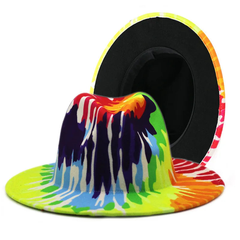 Chapeau Fedora Feutre Large Bord — Style Britannique Jazz, Unisexe Toutes Saisons | Multi-Coloris