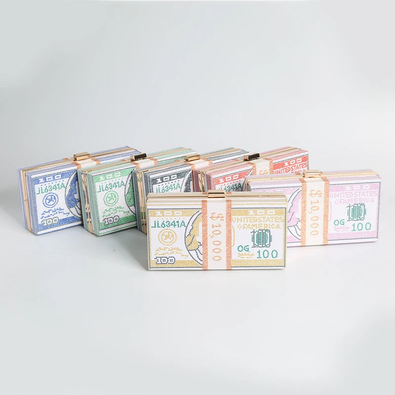 Pochette de Soirée Luxe Décor Diamants — Sac Mariage Fête Rabat Chaîne