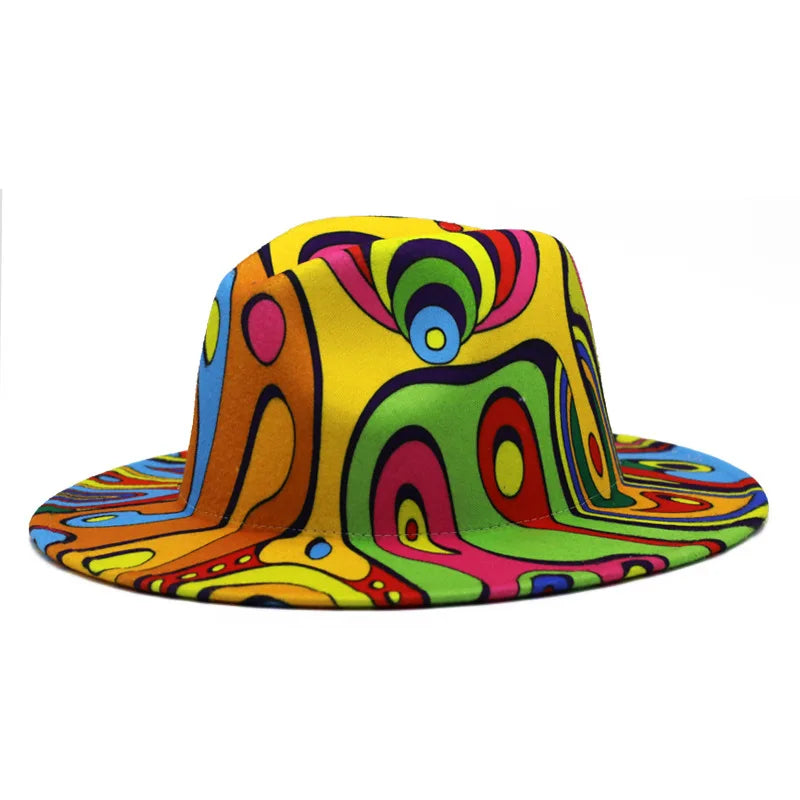 Chapeau Fedora Feutre Large Bord — Style Britannique Jazz, Unisexe Toutes Saisons | Multi-Coloris