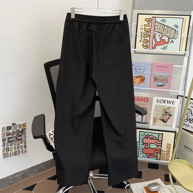 Pantalon Ample Jambes Larges Vintage — Rivets, Plis, Taille Haute, Style Américain | Homme