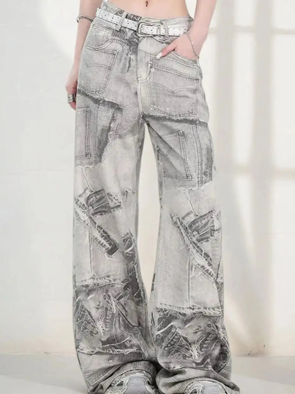 Jean Baggy Délavé Unisexe — Streetwear Hip Hop Vintage, Jambes Larges | CHIC
