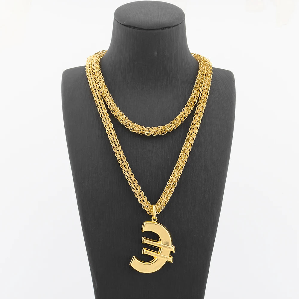 Collier Pendentif Carte d'Afrique – Plaqué Or 18K – Chaîne 100 cm – Mixte