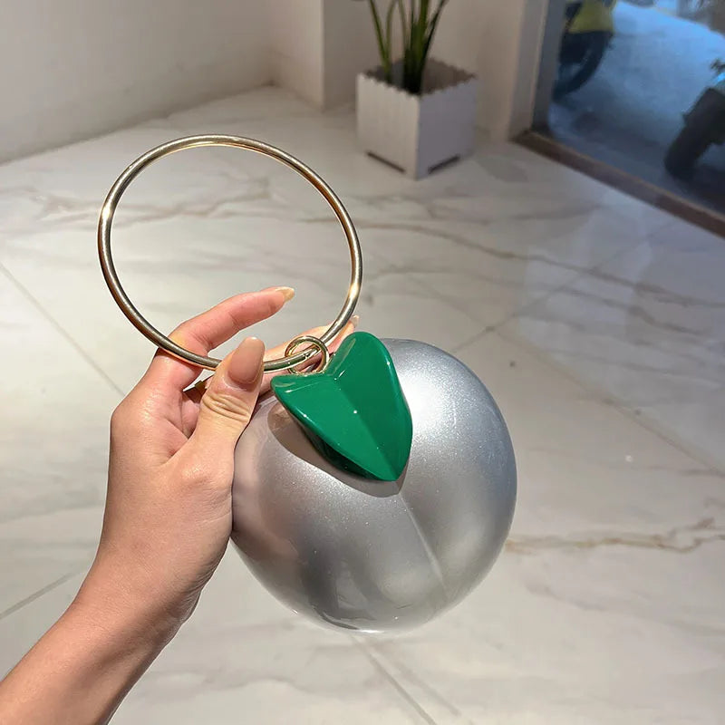 Minaudière Forme Pêche Kawaii — Sac à Bandoulière Mignon Acrylique 7 Coloris