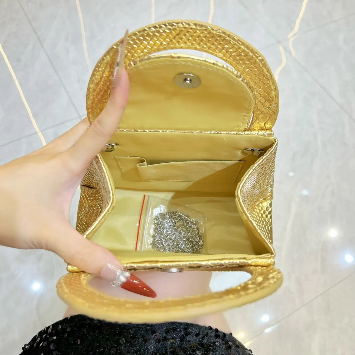 Sac à Main Carré Urbain Chic — Bandoulière PU Fermeture Magnétique