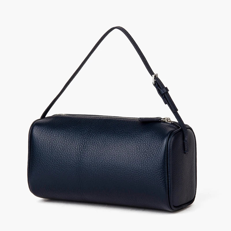 Mini Sac Tonneau Femme en Cuir de Veau Grainé – Bandoulière Luxe