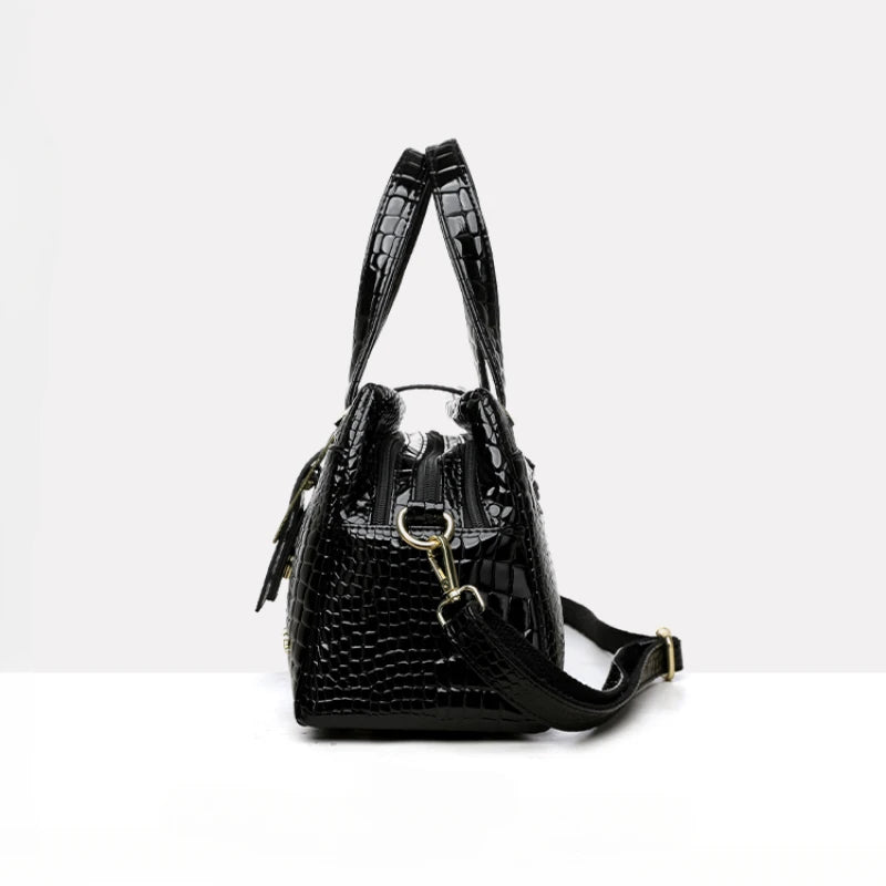Sac Baguette Motif Crocodile Design Créatif — Bandoulière Luxe Collection 2026