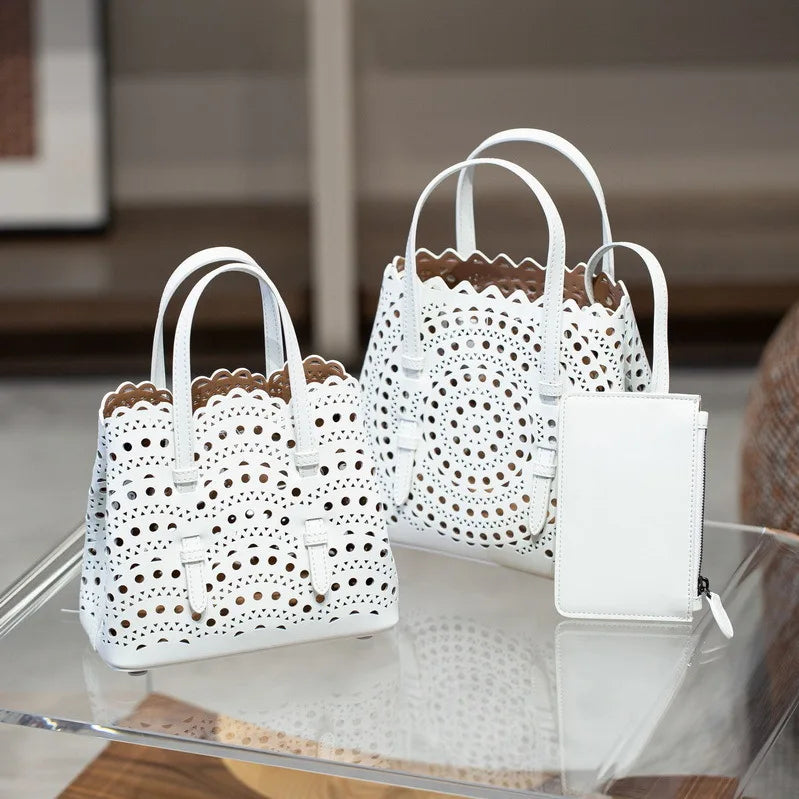 Sac Fourre-Tout Femme Style Niche Rétro – Cuir Véritable Grande Capacité
