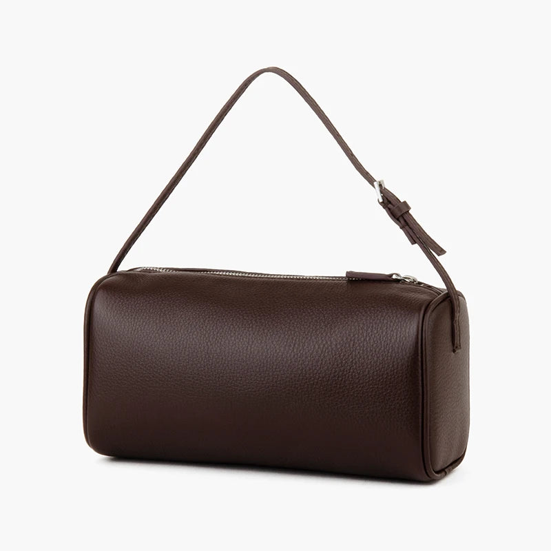 Mini Sac Tonneau Femme en Cuir de Veau Grainé – Bandoulière Luxe