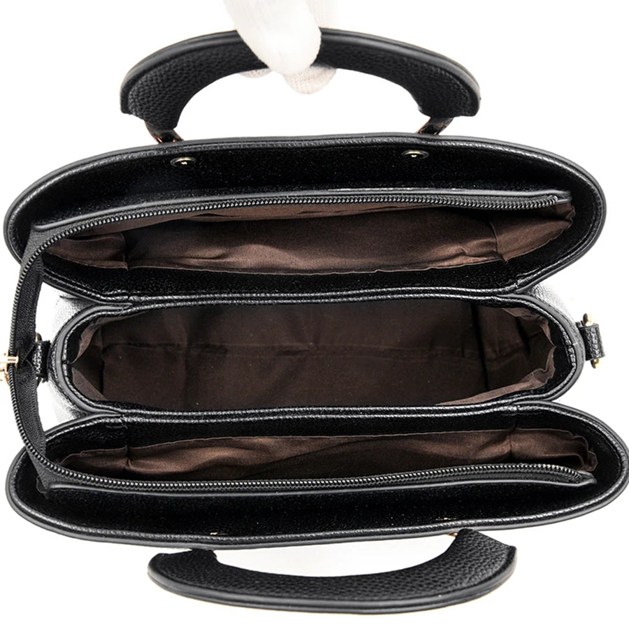 Sac Bandoulière Motif Litchi PU Souple — Fourre-Tout Mode Quotidien 2026