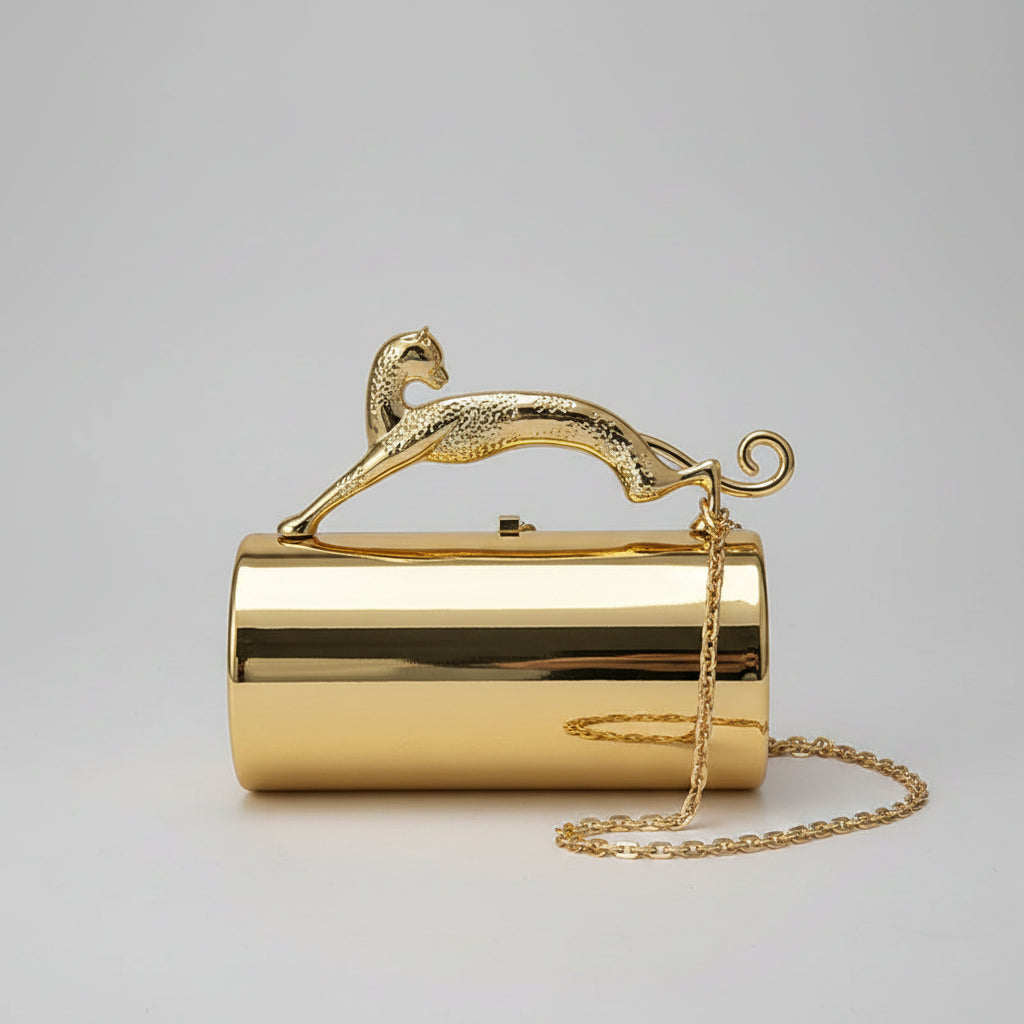 Mini Pochette Léopard Acrylique — Sac de Soirée Bandoulière Luxe