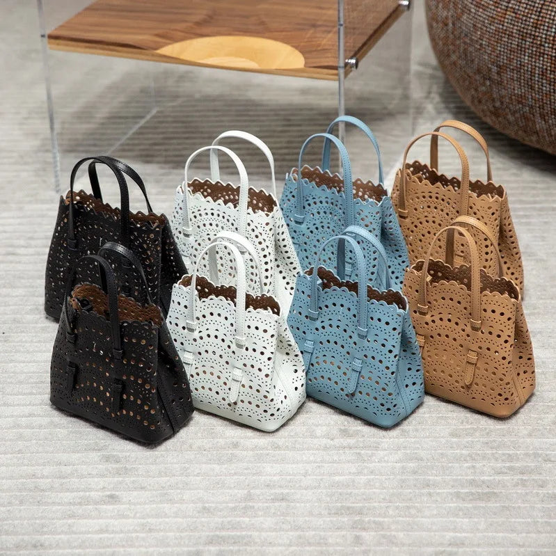 Sac Fourre-Tout Femme Style Niche Rétro – Cuir Véritable Grande Capacité