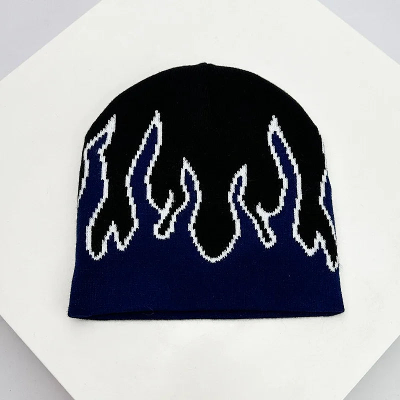 Bonnet en Laine avec Lettres – Style Hip-Hop Y2K Unisexe | Chaud & Tendance Automne Hiver