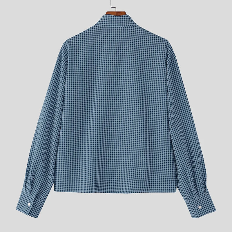 Chemise à Carreaux Homme — Coupe Ample, Coton-Polyester | INCERUN