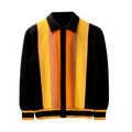 Cardigan Tricoté Style Britannique — Rayures Verticales, Boutons, Manches Longues | Oldyanup