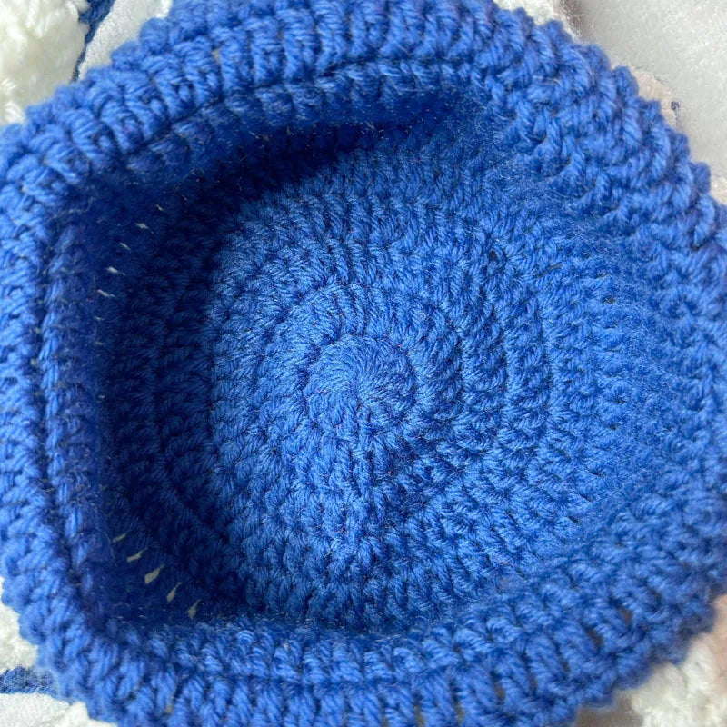 Chapeau Seau Conique Crocheté à la Main – Bob Pêcheur Élégant | Protection Solaire Femme