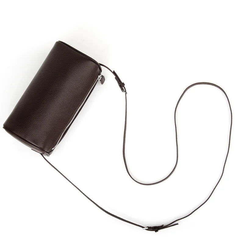 Mini Sac Tonneau Femme en Cuir de Veau Grainé – Bandoulière Luxe