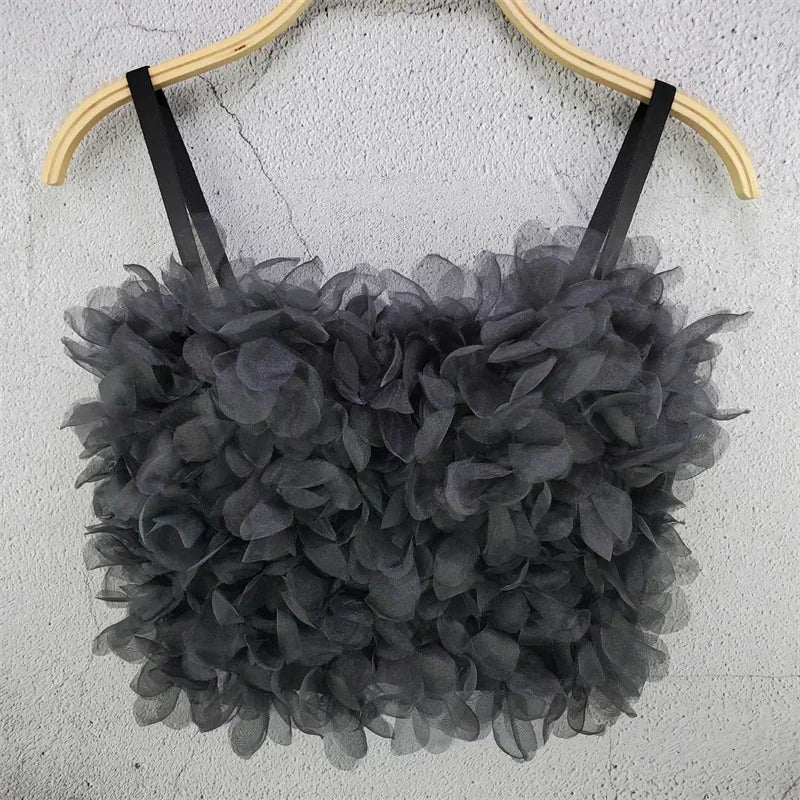 Top Corset Court Sexy Y2K Club Décor Perles — Camisole Shaper Été Visivane
