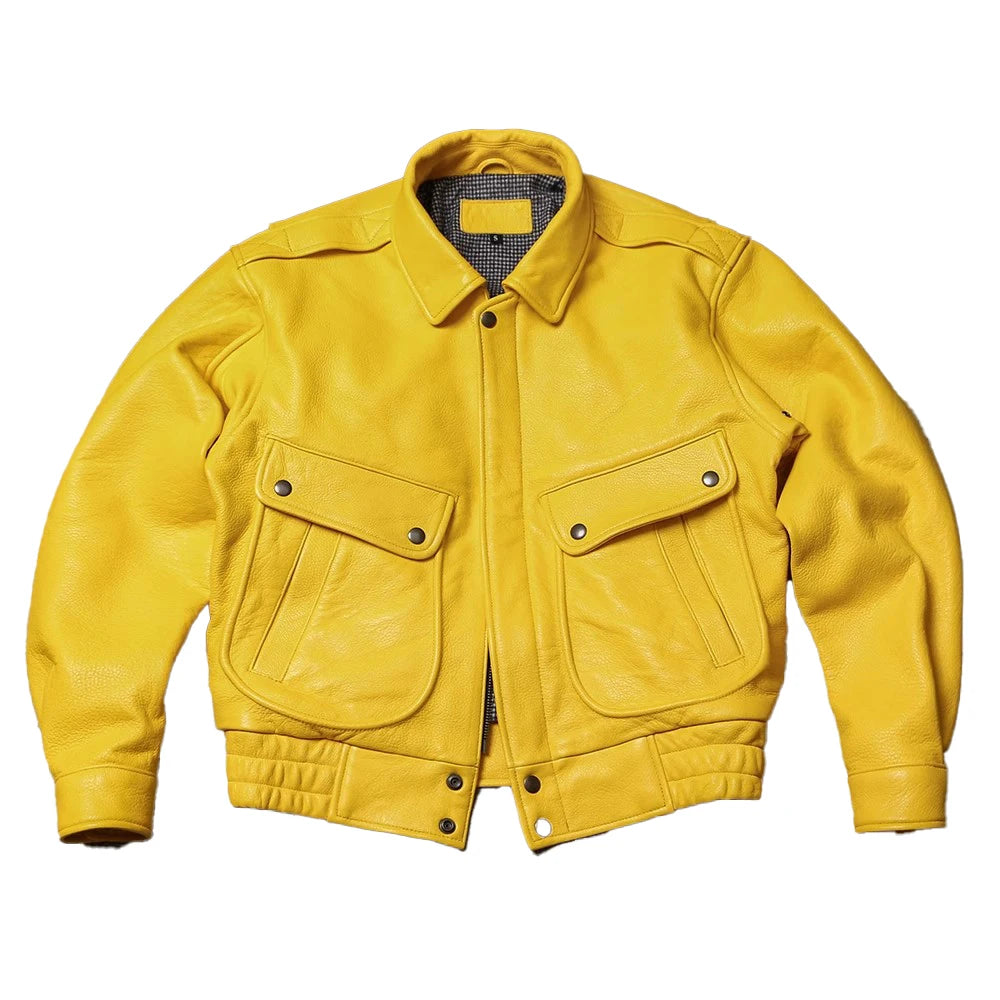 Veste Courte Simili Cuir Homme — Col Rabattu, Fermeture Éclair, Style Luxe | Mauroicardi 2025