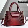 Sac Bandoulière Crocodile Rétro Style Motard — Grande Capacité Luxe Femme