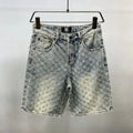 Short Denim Y2K Hip Hop Jacquard Ample Rétro — Style Américain Luxe Été Homme