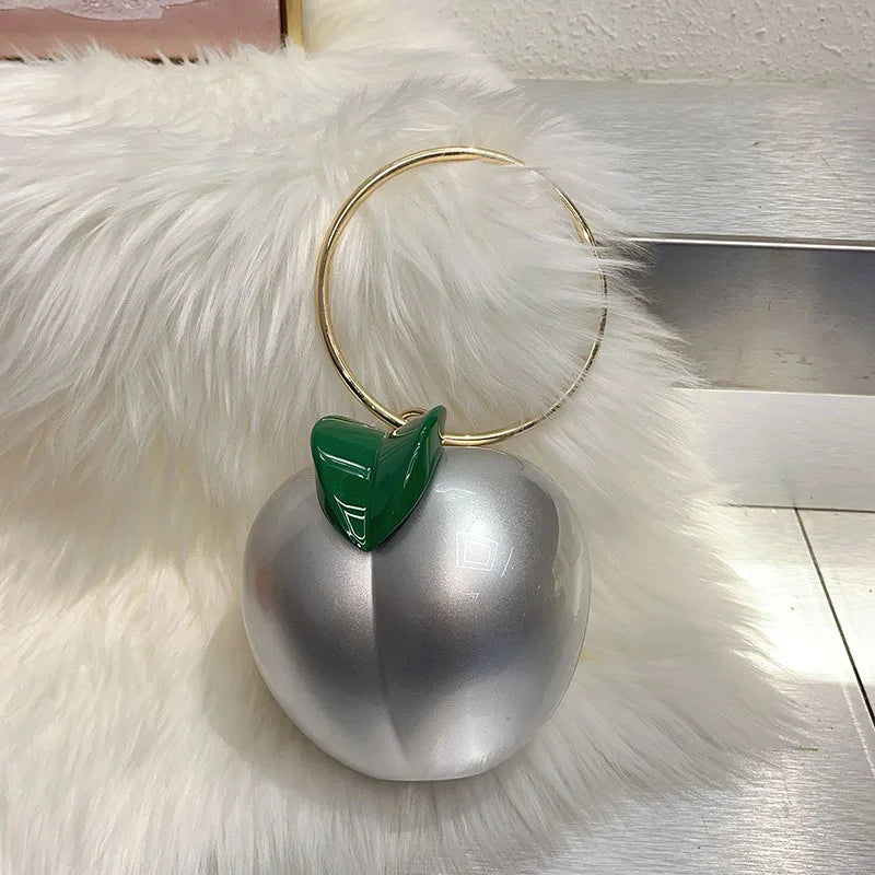 Minaudière Forme Pêche Kawaii — Sac à Bandoulière Mignon Acrylique 7 Coloris