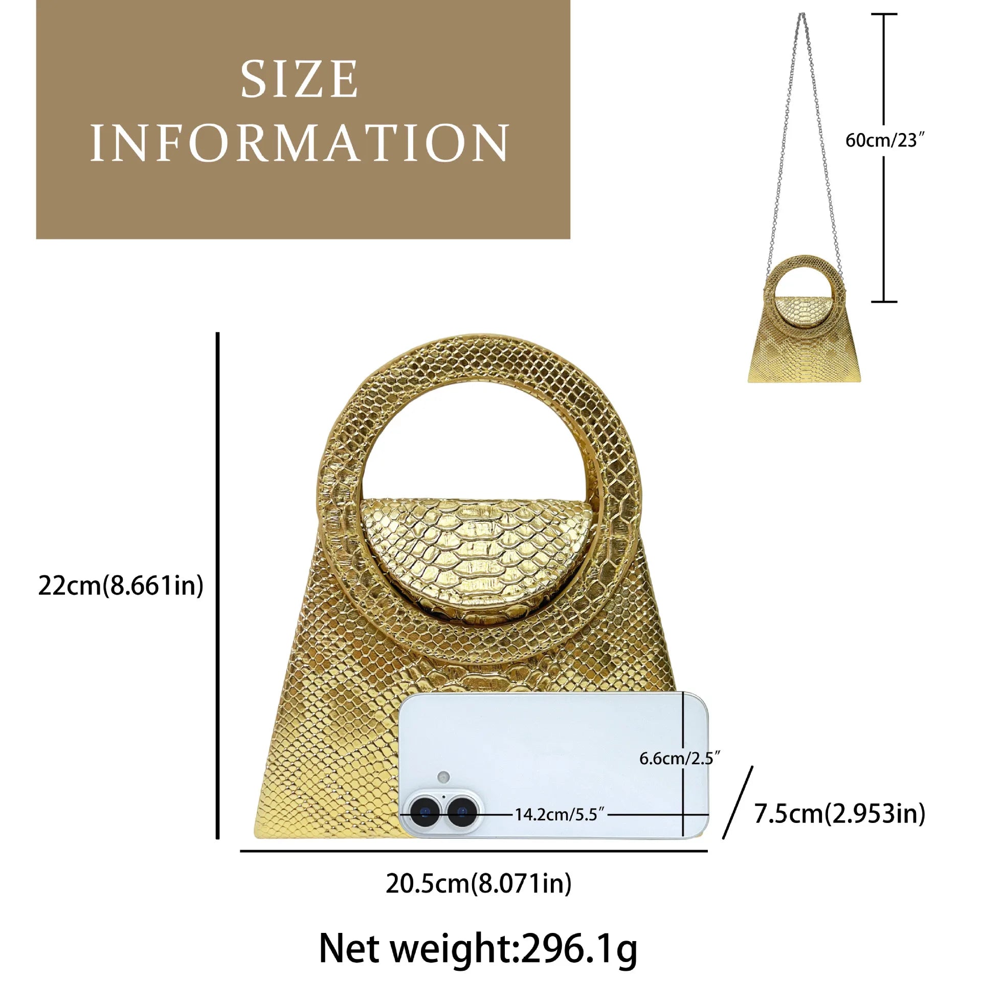 Sac à Main Carré Urbain Chic — Bandoulière PU Fermeture Magnétique