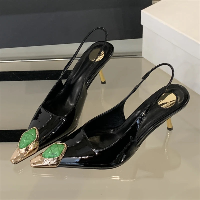 Escarpins Slingback Bout Pointu – Talons Fins Glamour