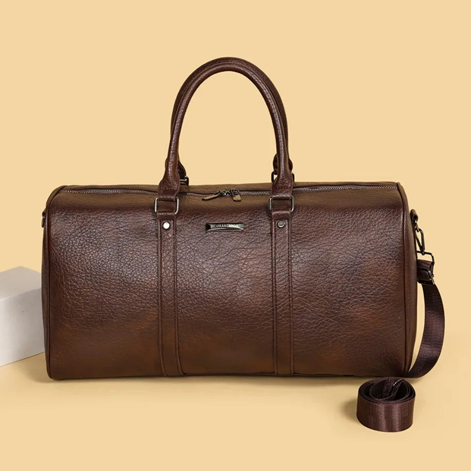 Sac de Voyage Week-End Cuir PU Souple — Fourre-Tout Luxe Homme & Femme