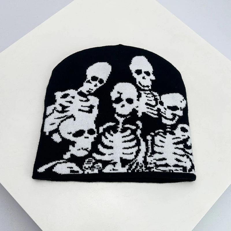 Bonnet Skull Imprimé Unisexe — Chaud Confortable Punk Hip Hop Streetwear Automne Hiver | Midnite Star