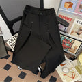 Pantalon Ample Jambes Larges Vintage — Rivets, Plis, Taille Haute, Style Américain | Homme