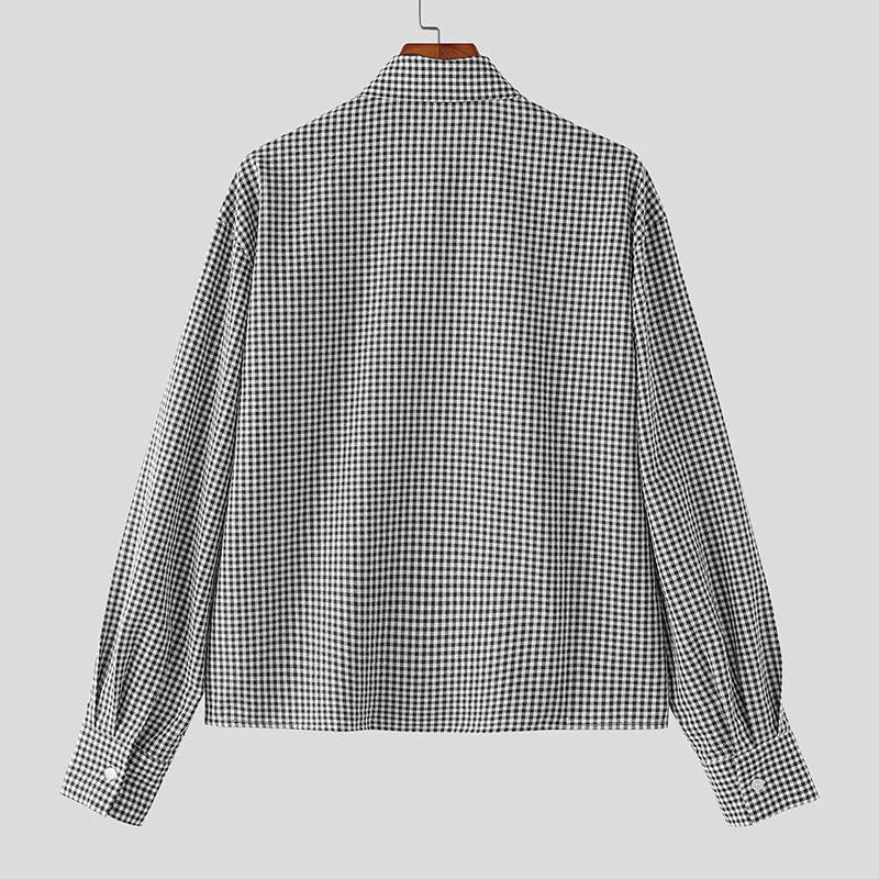 Chemise à Carreaux Homme — Coupe Ample, Coton-Polyester | INCERUN