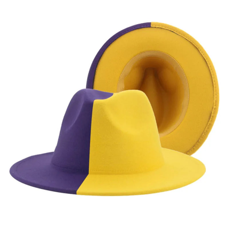 Chapeau Fedora Feutre Large Bord — Style Britannique Jazz, Unisexe Toutes Saisons | Multi-Coloris