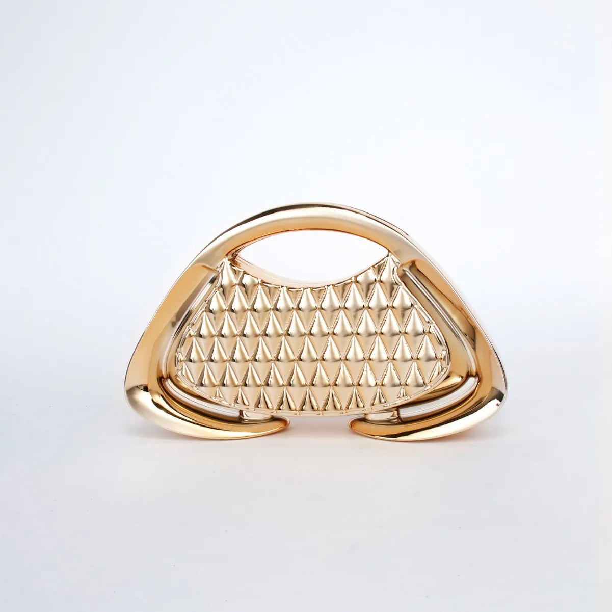 Minaudière Trapèze en Maille — Sac de Soirée Luxe Chaîne Métallique