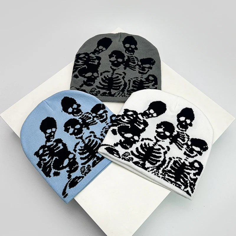 Bonnet Skull Imprimé Unisexe — Chaud Confortable Punk Hip Hop Streetwear Automne Hiver | Midnite Star