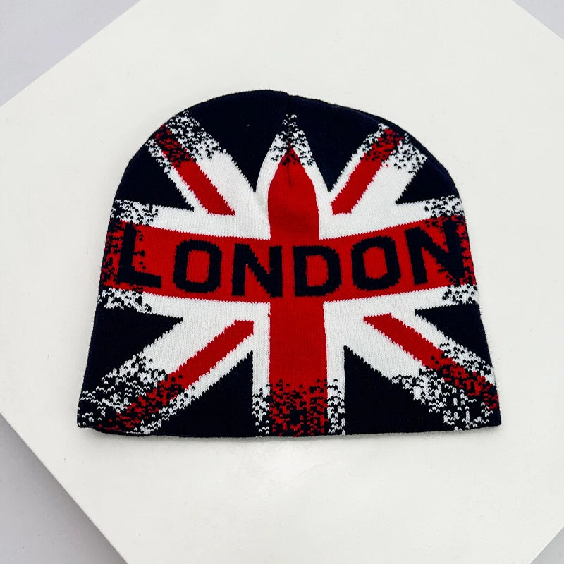 Bonnet en Laine avec Lettres – Style Hip-Hop Y2K Unisexe | Chaud & Tendance Automne Hiver