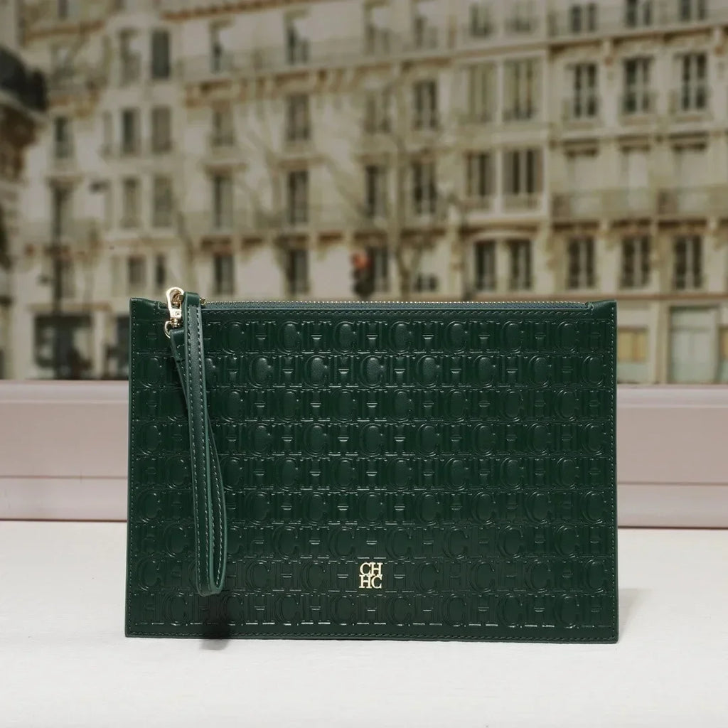 Sac Fourre-Tout Plat en Cuir Véritable — Accessoire Luxe Classique Femme