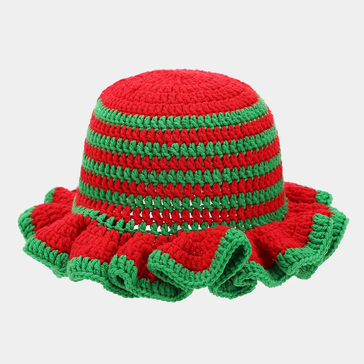 Bob Tricoté Crochet Main — Volants Colorés Tendance Chaud Luxe Artisanal Femme Hiver | CALURIRI