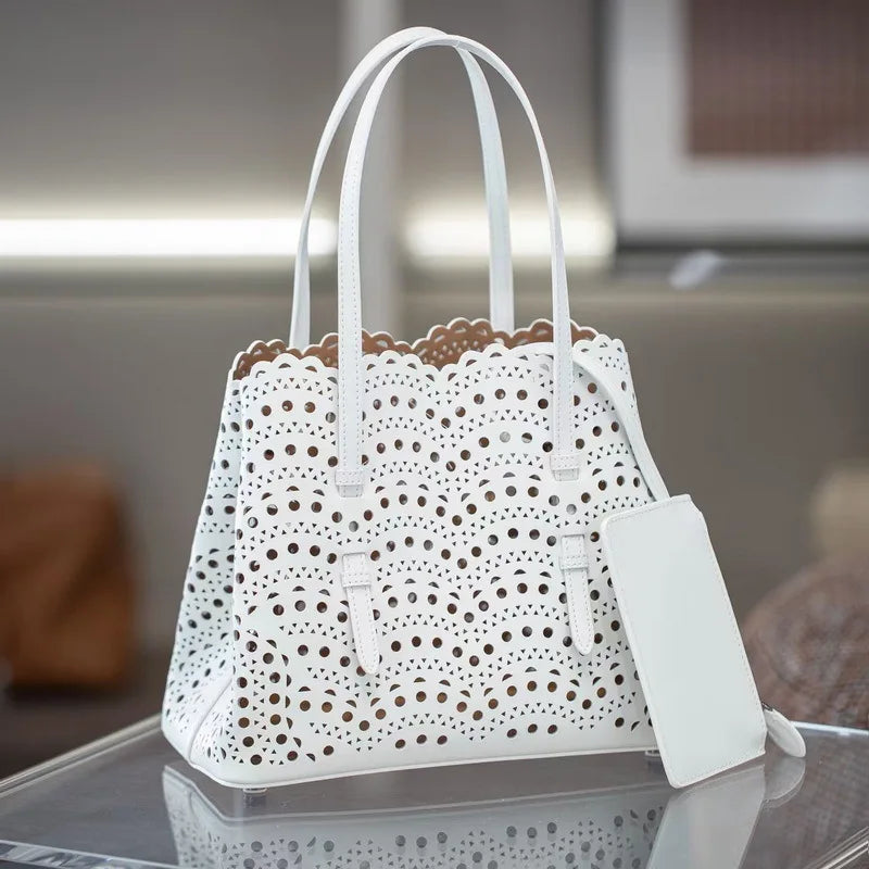 Sac Fourre-Tout Femme Style Niche Rétro – Cuir Véritable Grande Capacité
