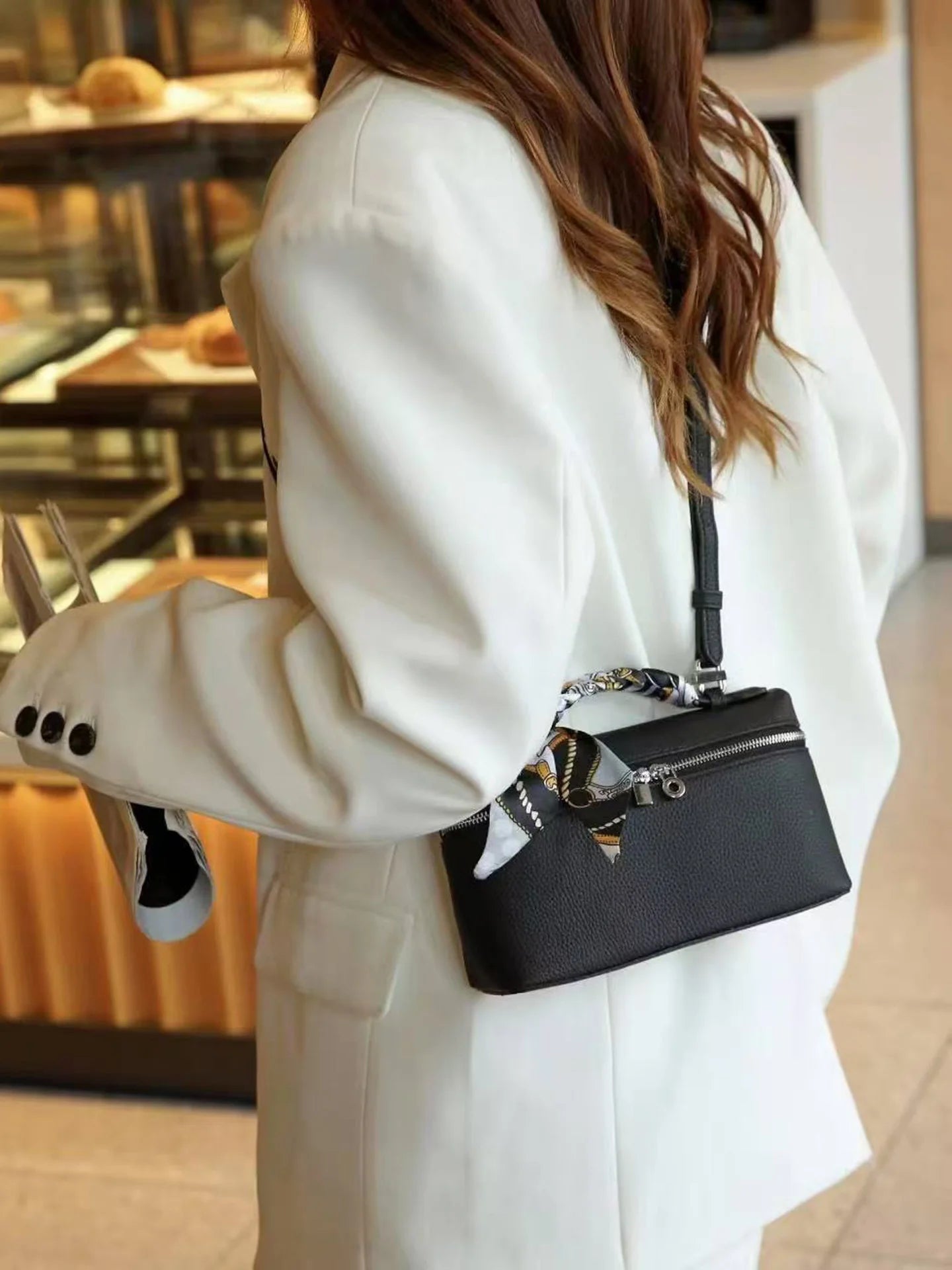 Mini Sac Bandoulière LP19 en Cuir Véritable — Pochette Compacte Luxe Femme