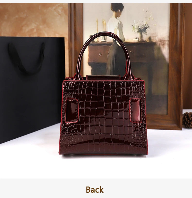Sac Fourre-Tout Crocodile Incrusté Diamants — Bandoulière Luxe Haut de Gamme