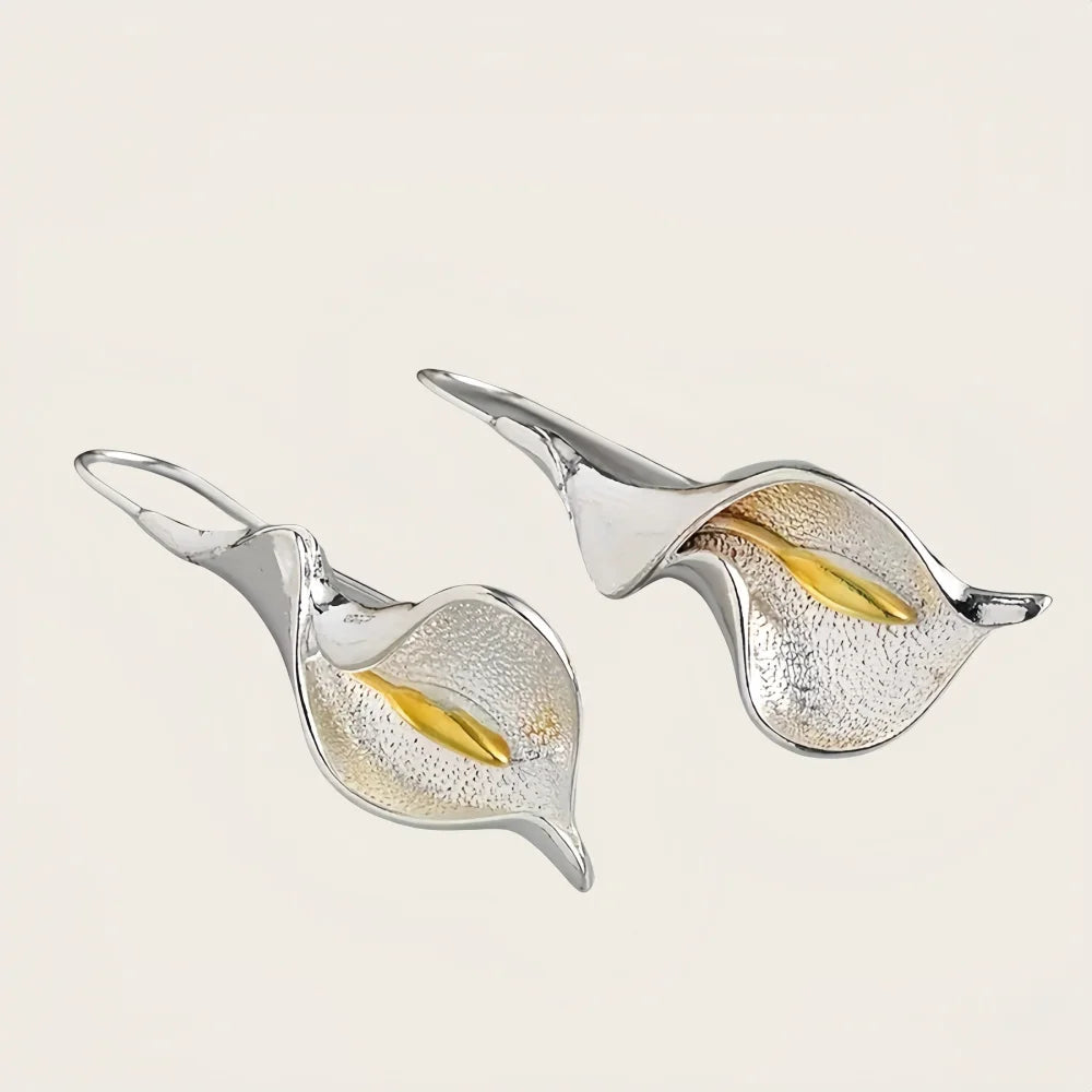 Boucles d'Oreilles Fleurs Dorées – Bijou Végétal Délicat | Authentique Vision