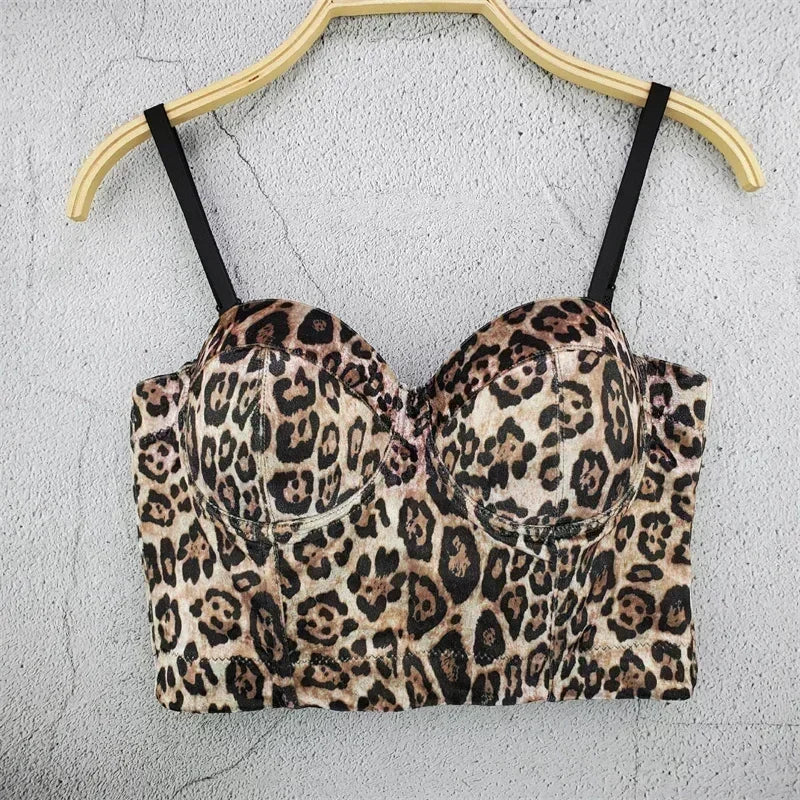 Top Corset Court Sexy Y2K Club Décor Perles — Camisole Shaper Été Visivane