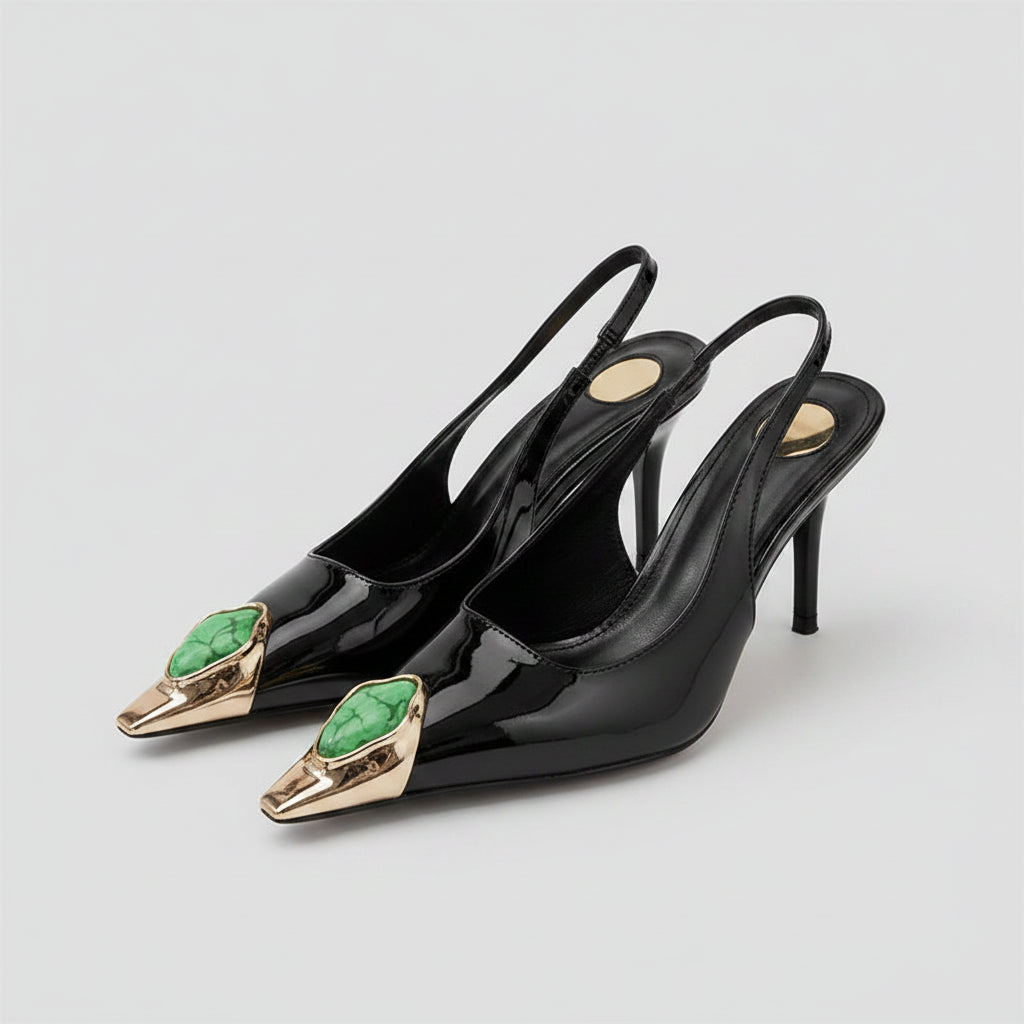 Escarpins Slingback Bout Pointu – Talons Fins Glamour