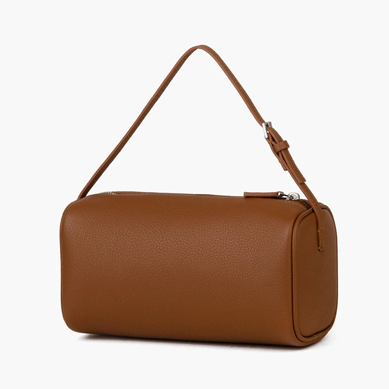 Mini Sac Tonneau Femme en Cuir de Veau Grainé – Bandoulière Luxe
