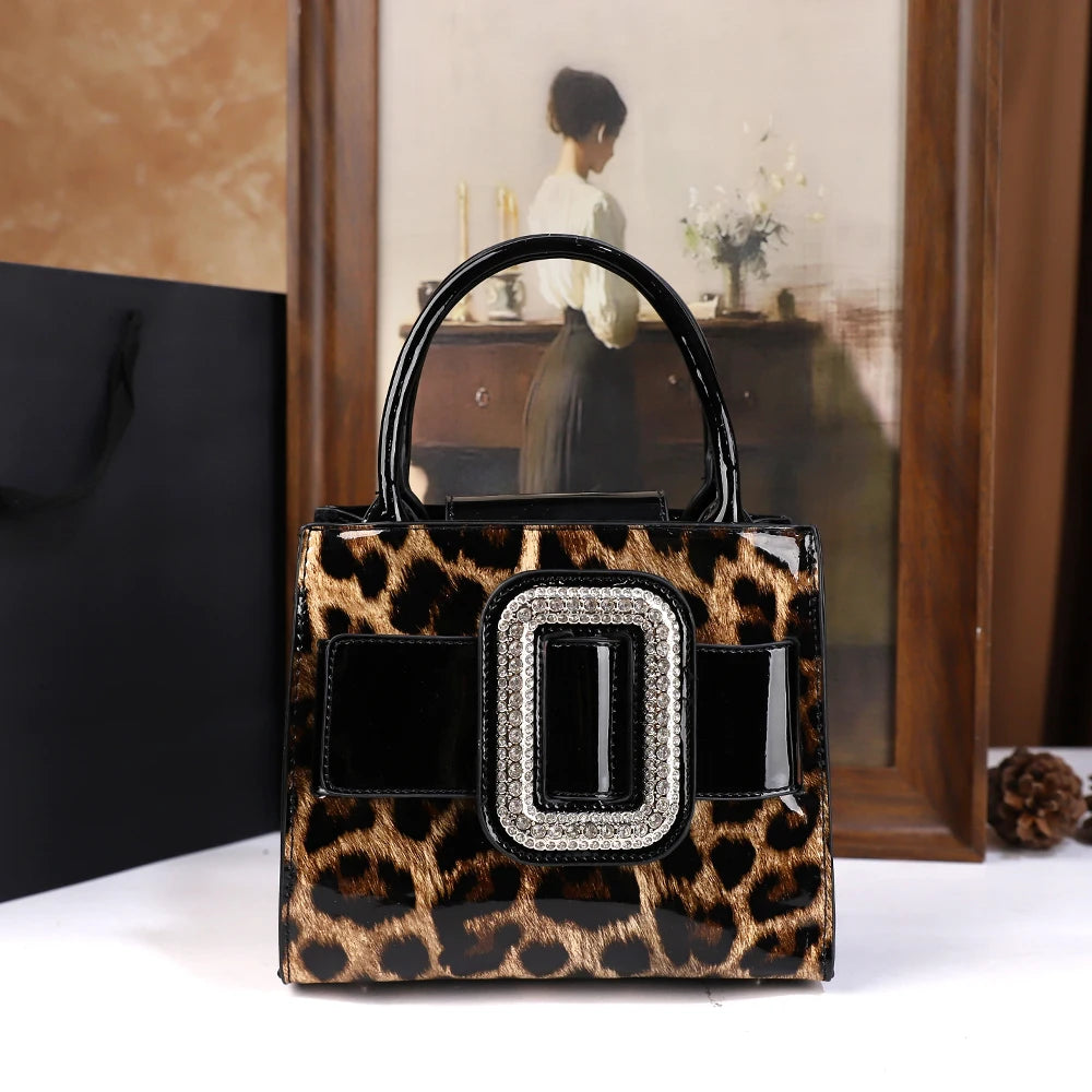 Sac Fourre-Tout Crocodile Incrusté Diamants — Bandoulière Luxe Haut de Gamme
