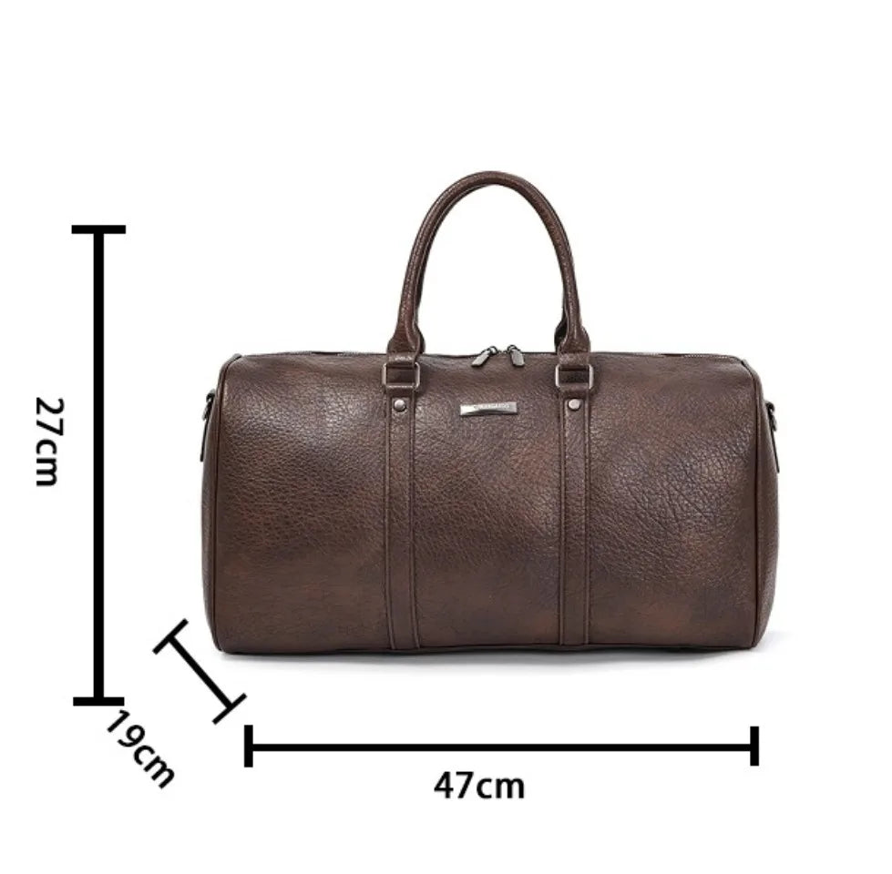 Sac de Voyage Week-End Cuir PU Souple — Fourre-Tout Luxe Homme & Femme