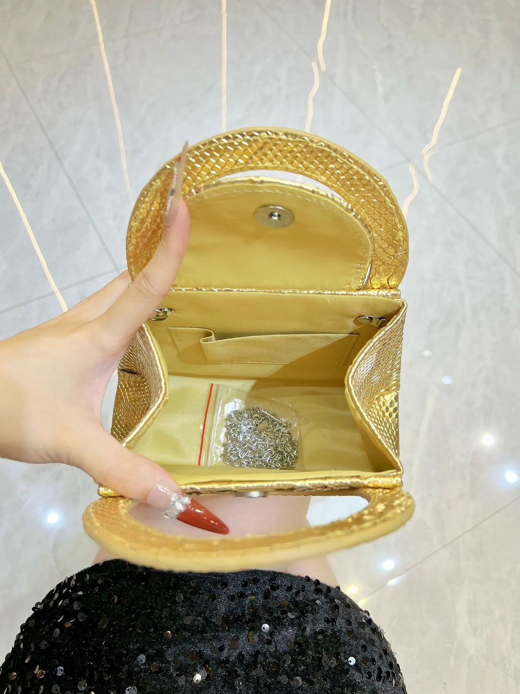 Sac à Main Carré Urbain Chic — Bandoulière PU Fermeture Magnétique