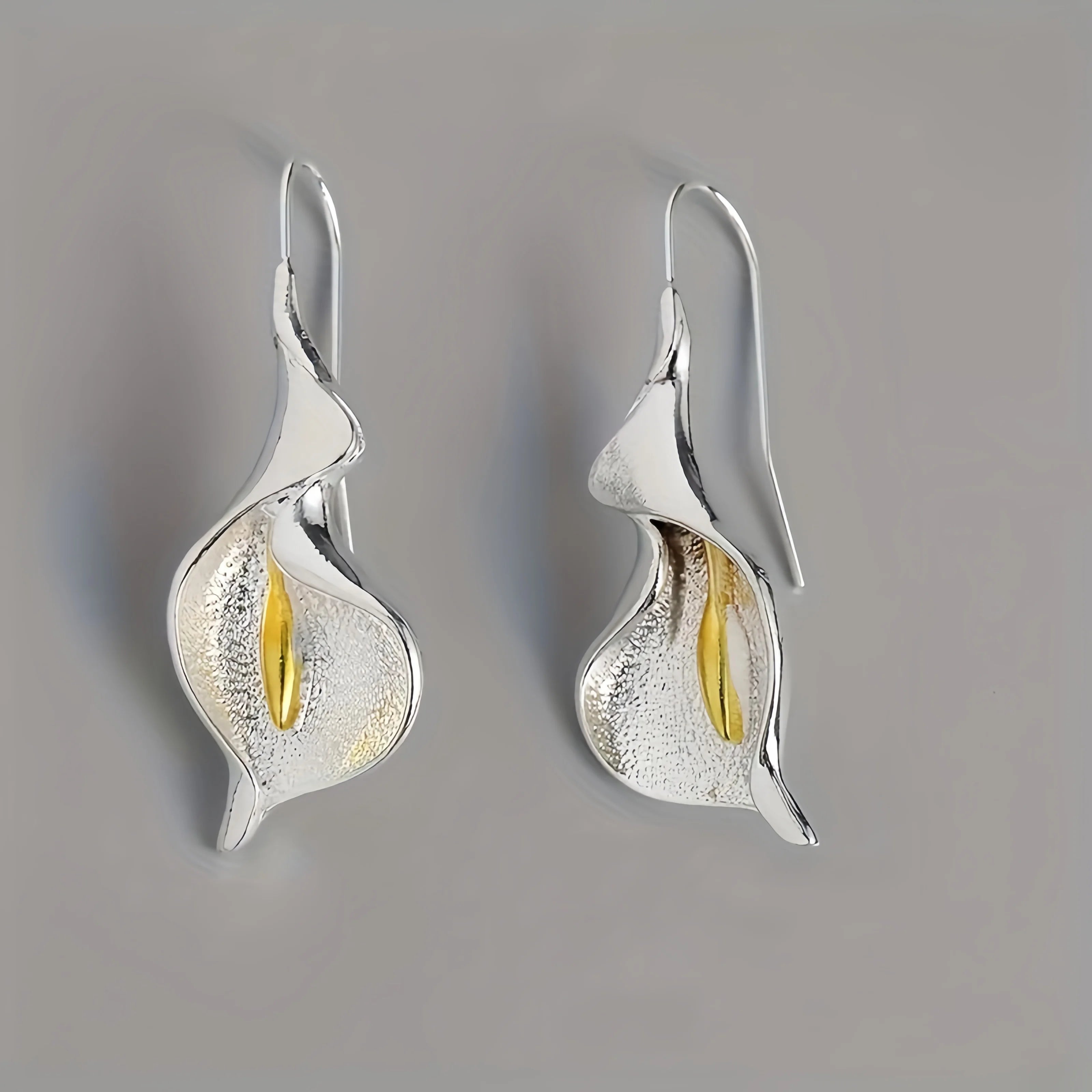 Boucles d'Oreilles Fleurs Dorées – Bijou Végétal Délicat | Authentique Vision