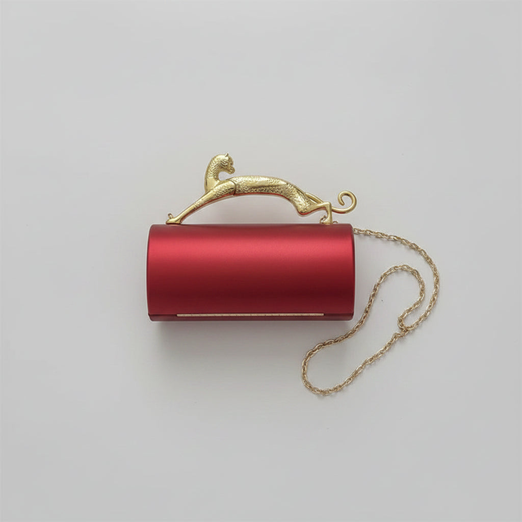 Mini Pochette Léopard Acrylique — Sac de Soirée Bandoulière Luxe