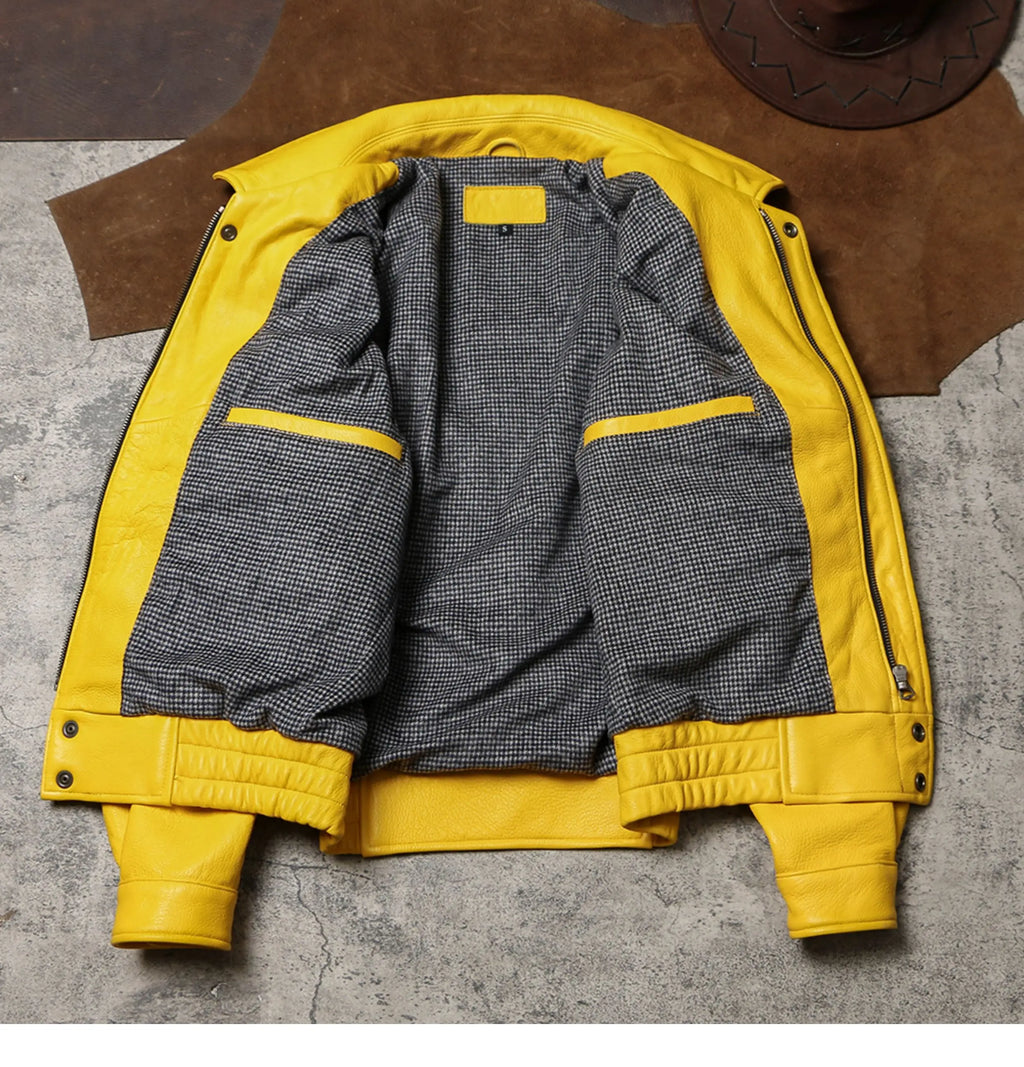 Veste Courte Simili Cuir Homme — Col Rabattu, Fermeture Éclair, Style Luxe | Mauroicardi 2025
